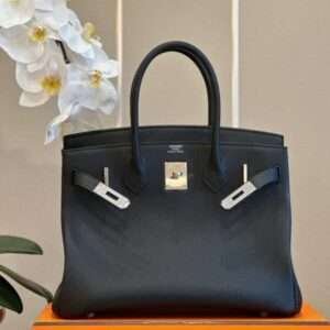 Hermes Birkin Phw Togo Black With Silver Super Fake 11 Handbags 30cm