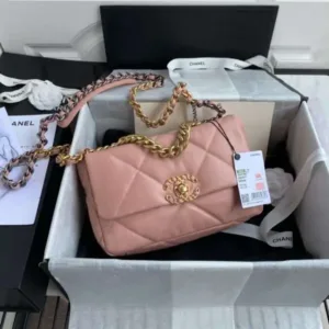 Chanel C19 Pink Smooth Leather Mix Handle 26cm