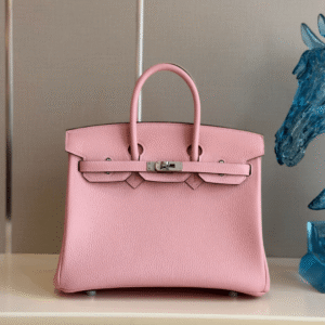 Hermes Birkin PHW Da Togo Lock Silver Like Auth Handbags 25cm