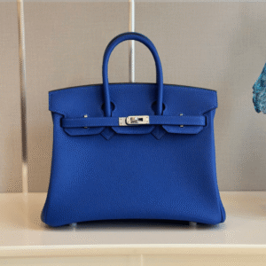 Hermes Birkin PHW Woman’s Da Togo Blue Like Auth Handbags 25cm