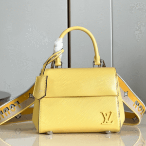 Louis Vuitton Clunny Yellow Raised Pattern Handbags 20x16cm