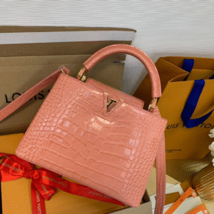 Louis Vuitton LV Capucines BB Earthy Red Handbags 27cm