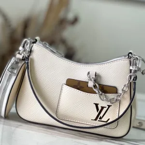 Louis Vuitton Marellini EPI White Full Set Handbags 20cm