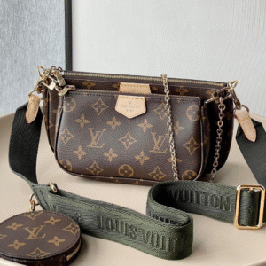 Louis Vuitton Multi Pochette Handle Fabric Green Monogram 24x16x6cm