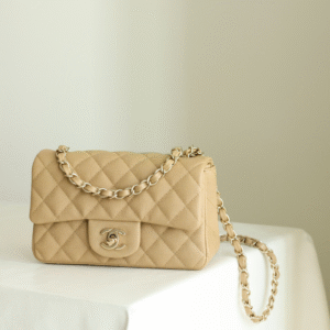 Chanel Classic Flap Mini Woman Beige 20cm
