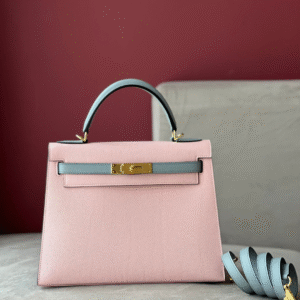Hermes Kelly Replica 1:1 Mix Grey Pink Handbags Woman’s 28cm