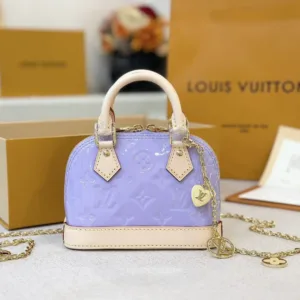 Louis Vuitton LV Twist Women's Handbag Glossy Black 23cm
