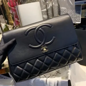 Chanel Shopping Woman’s Black Leather Bag 33x23x11cm