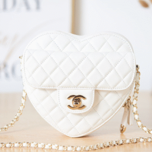 Chanel The One Handbags Smooth Leather Heart-Pattern Milk Lock Gold 16.5x18x6.5cm